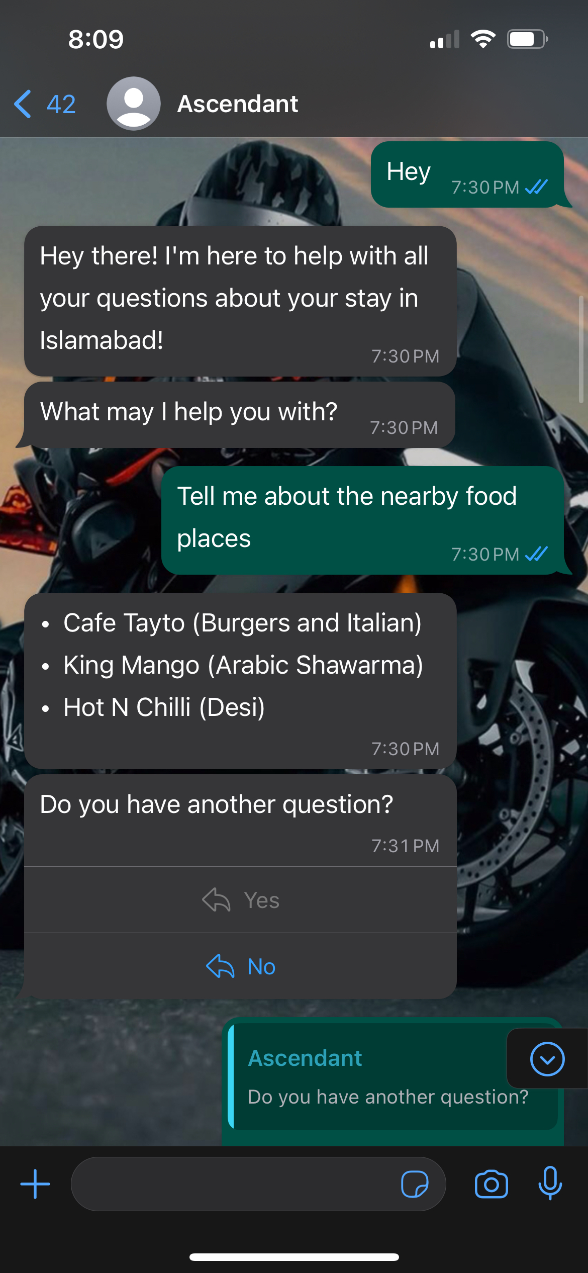 Chatbot Conversation 1